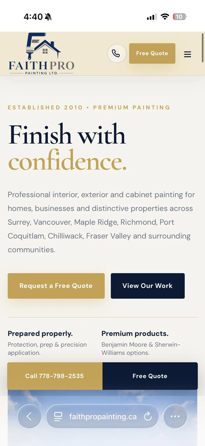 Large exterior painting project with lift access